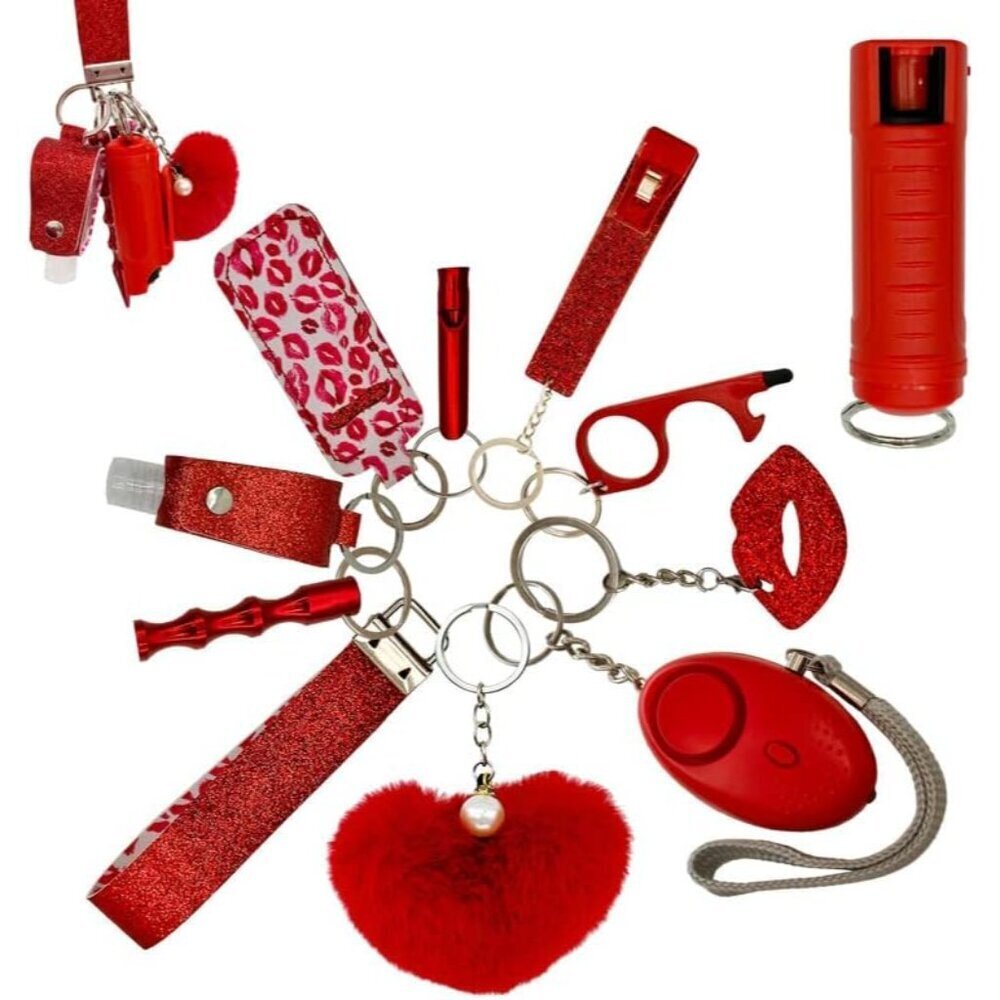 Keychain Set for Women & Girls Multifunctional Emergency Gift Accessories